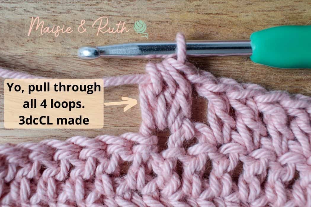 Crochet Cluster step 11