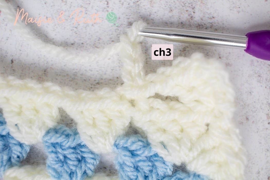 crochet granny sq border step 18