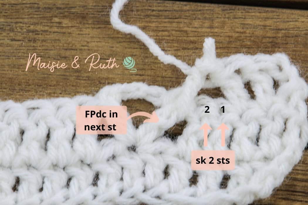 Free Crochet Baby Blanket Pattern Row 3b