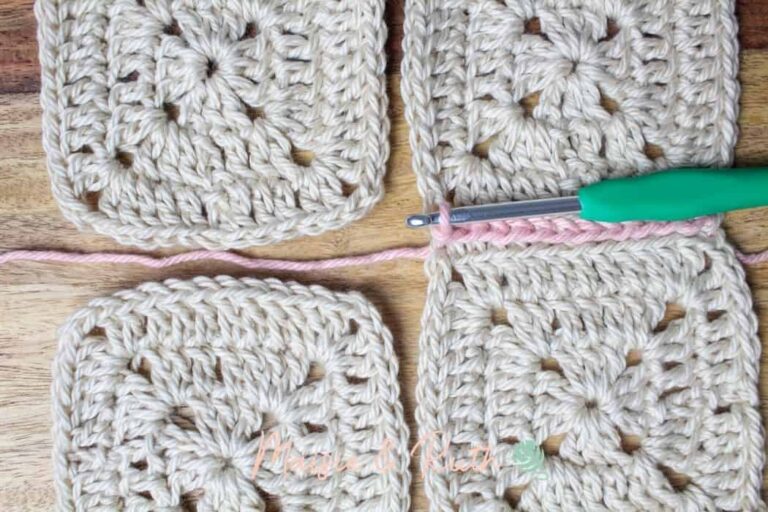 Join Granny Squares (With the Flat Slip Stitch Seam) - Maisie and Ruth