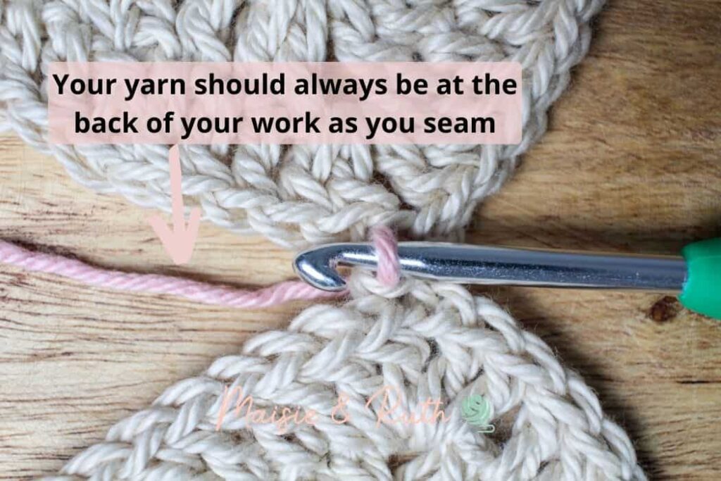 Join Granny Squares (With the Flat Slip Stitch Seam) - Maisie and Ruth