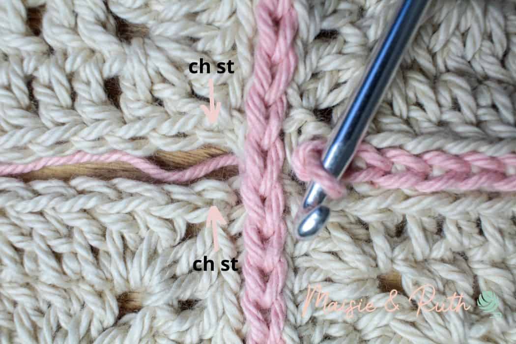 Join granny squares step 15c