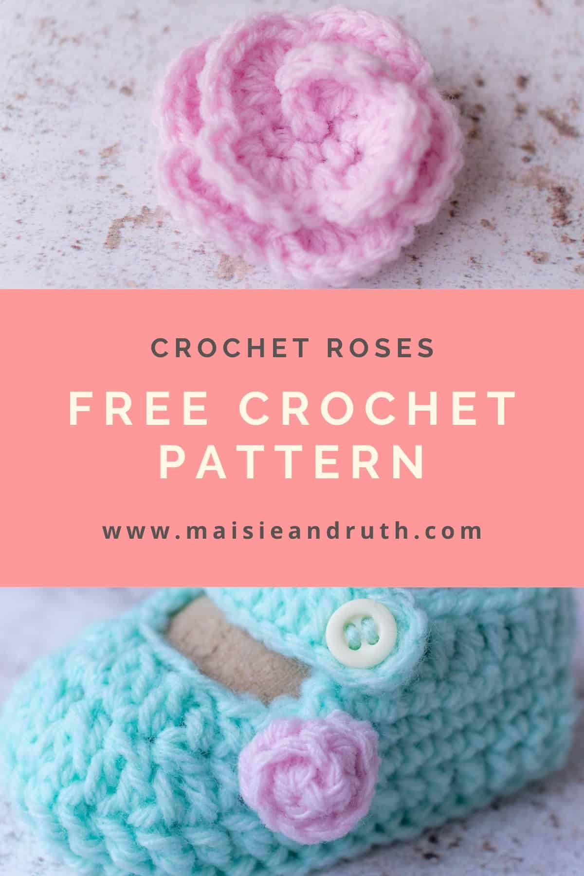 Crochet Rose Pin 