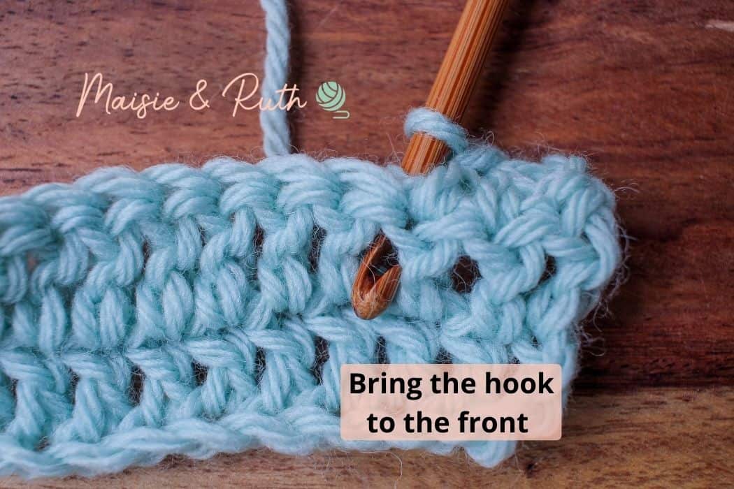 Back Post Double Crochet Step 3