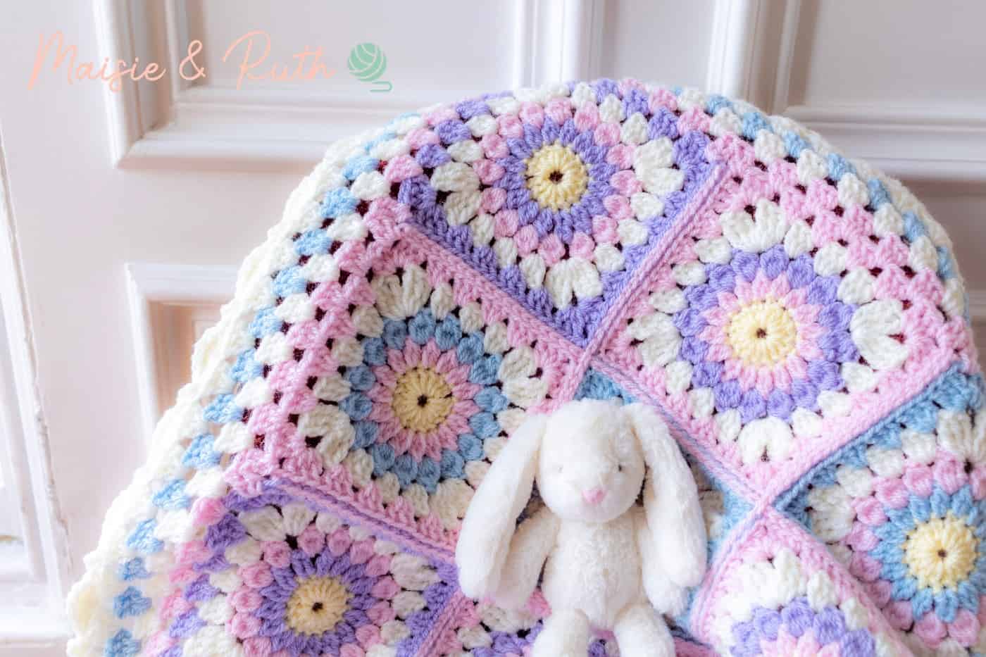 Crochet Granny Square Blanket By Window