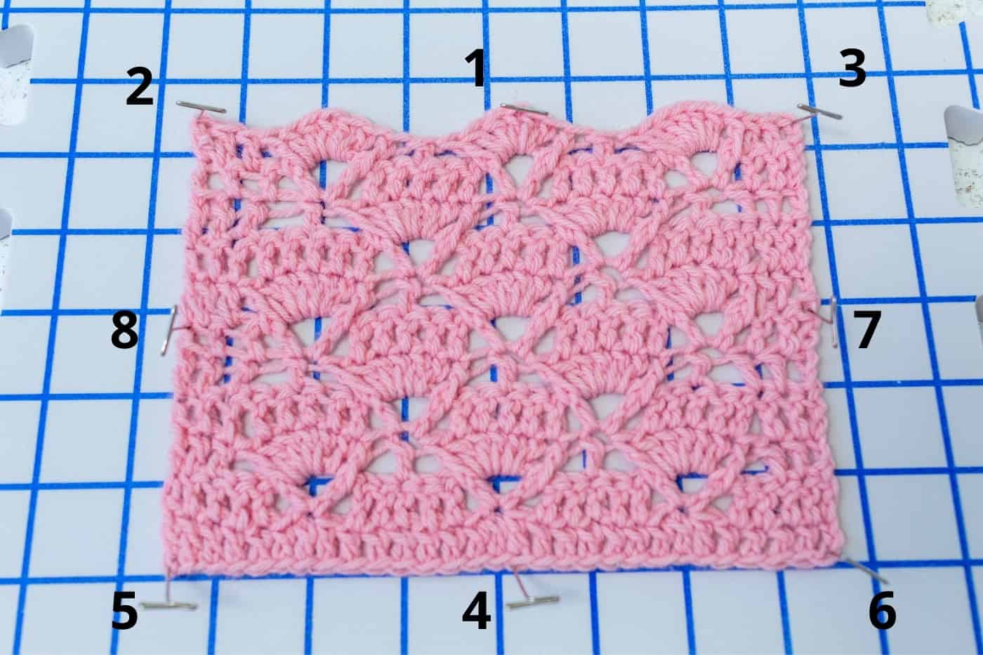 How to Block Crochet Order of Pins