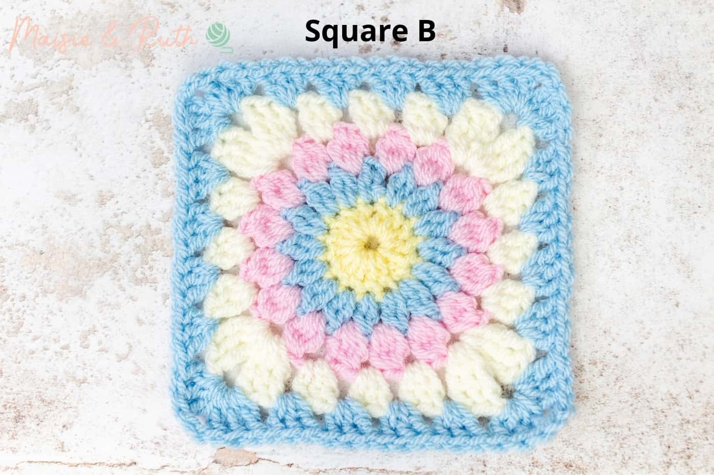 Square B Crochet Granny Square Blanket