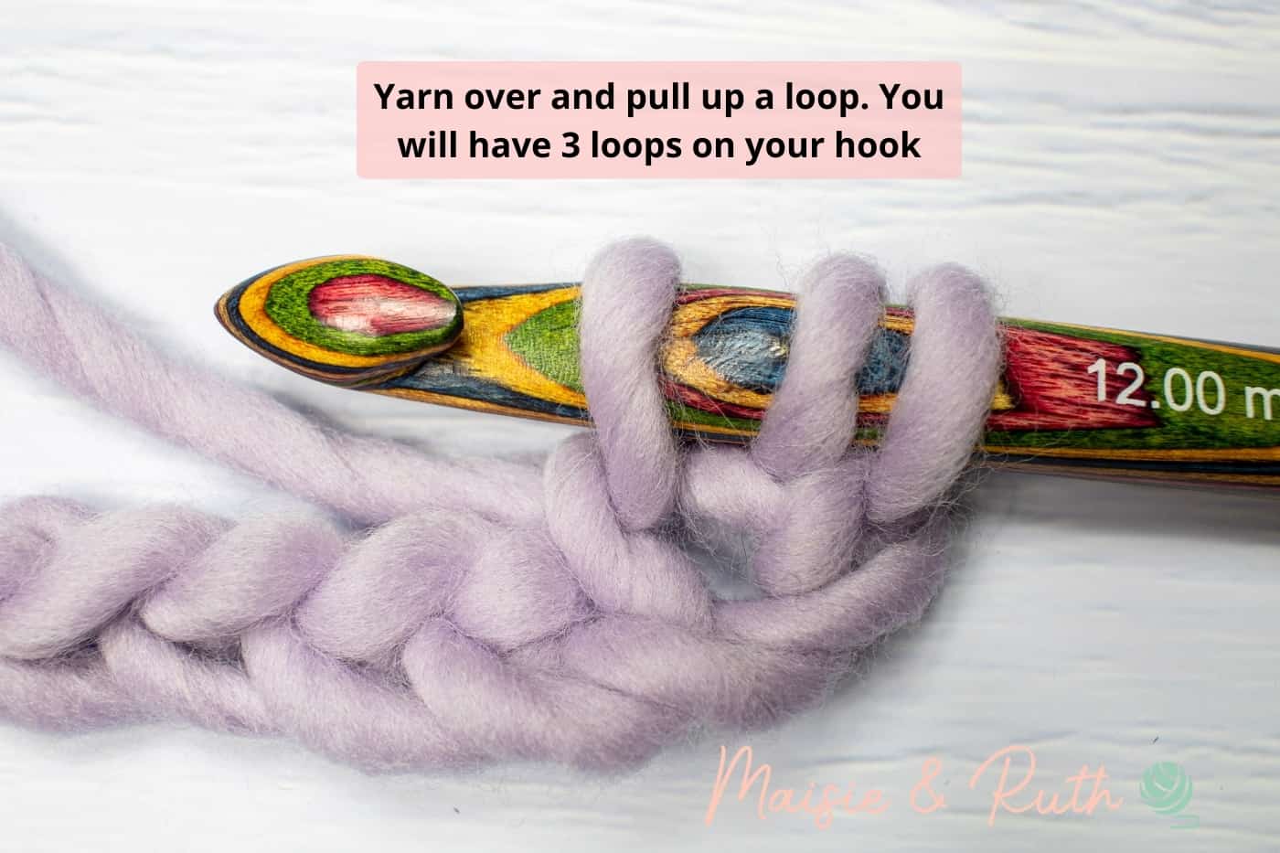 Yarn over and pull up a loop