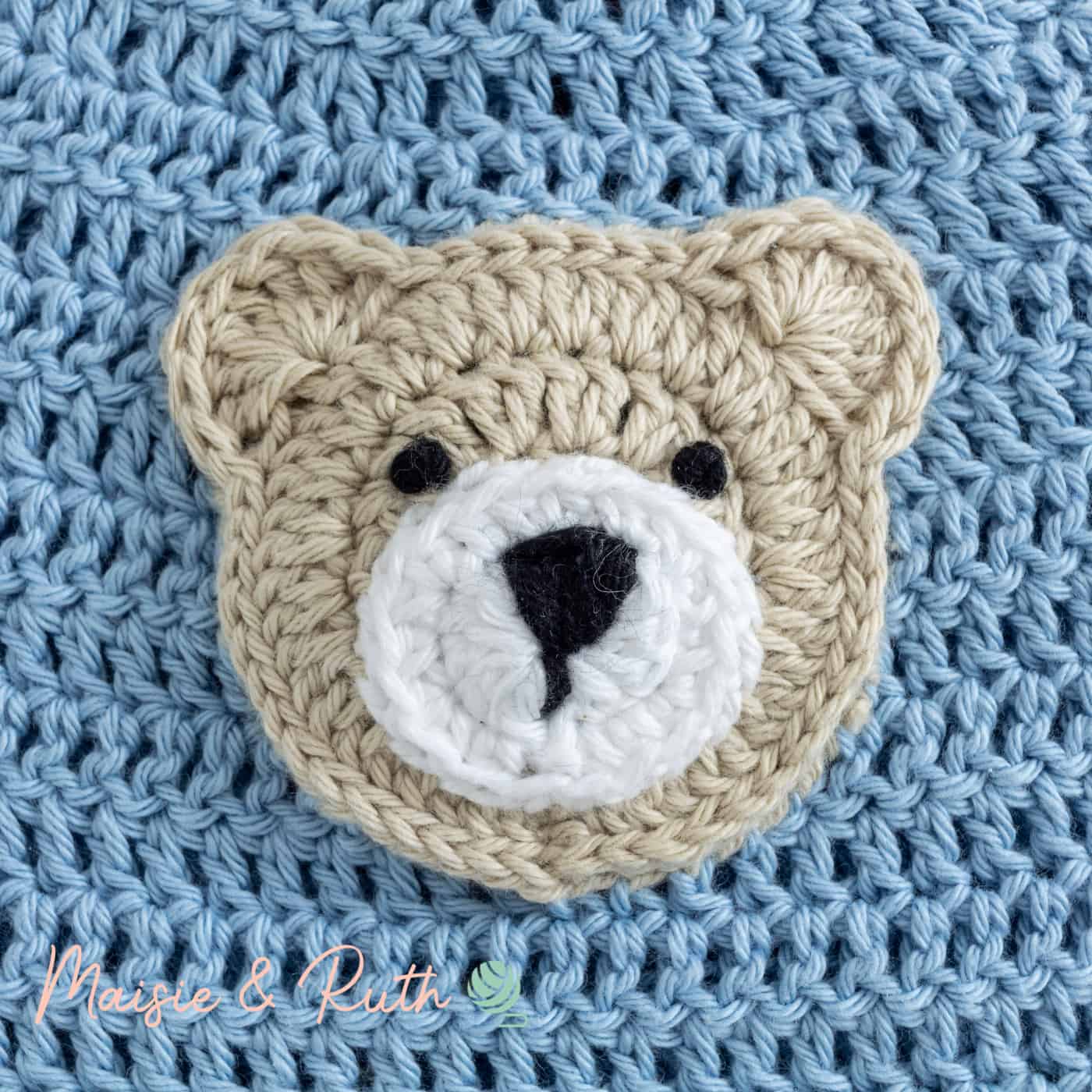 How to Crochet Bear Applique (Cute, Fast & Easy) - Maisie and Ruth