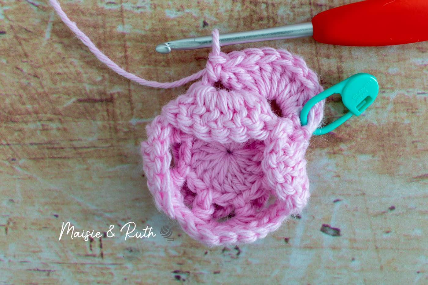 Crochet Rose Baby Blanket Round 5b