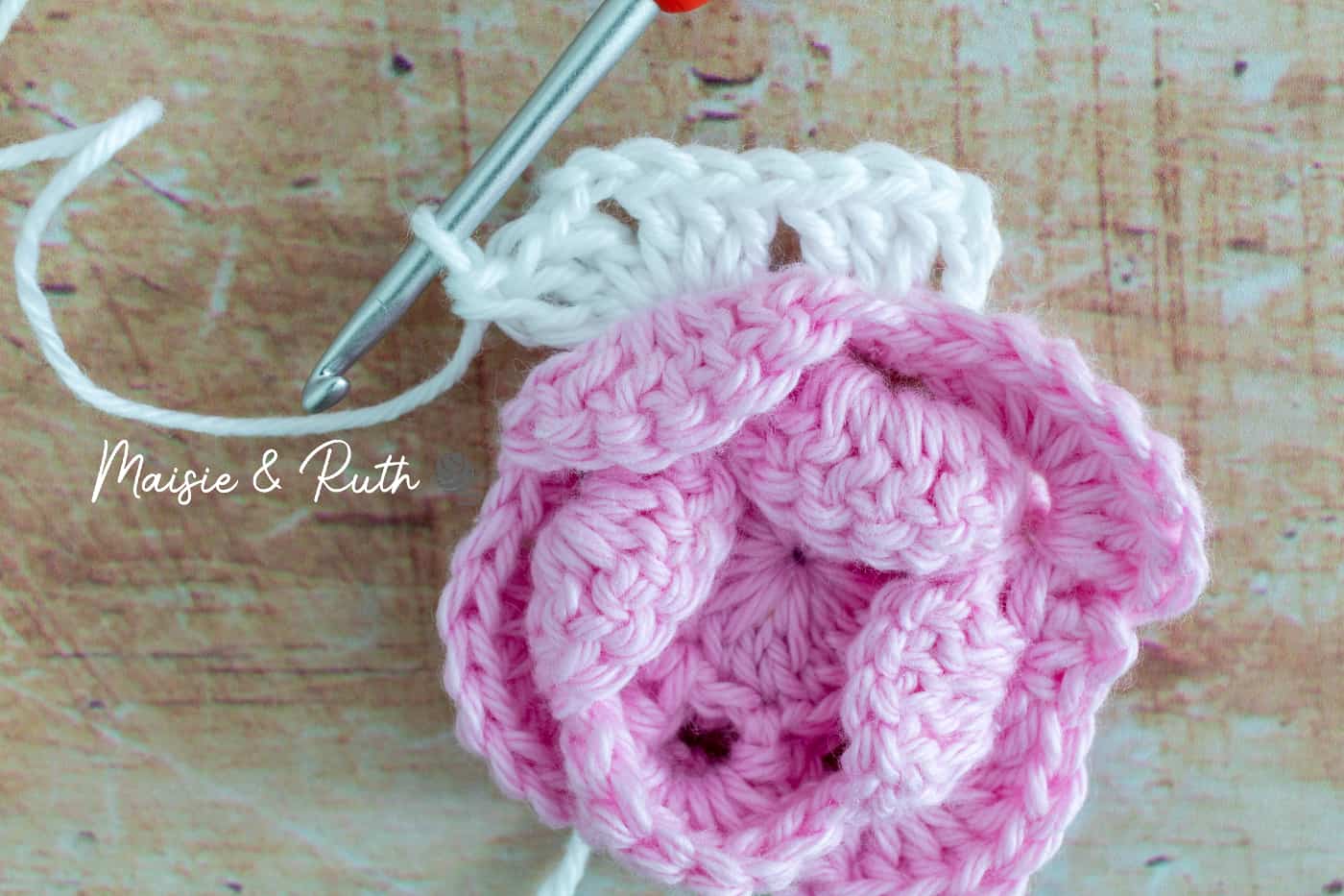 Crochet Rose Baby Blanket Round 7b