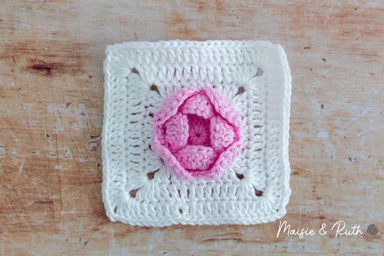 Crochet Rose Baby Blanket (A Delightful Free Pattern) | Maisie and Ruth