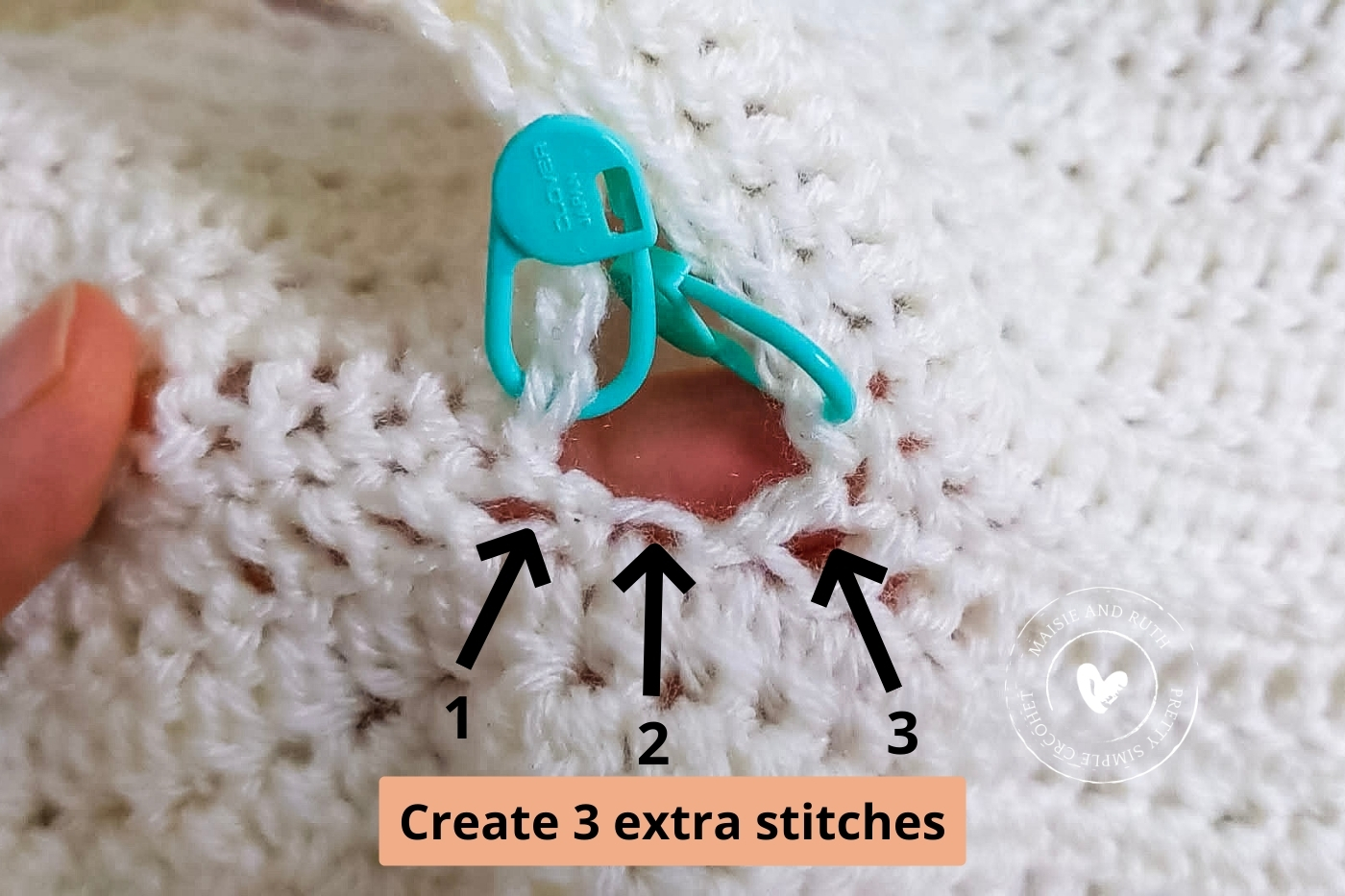 Creating stitches at underarm area
