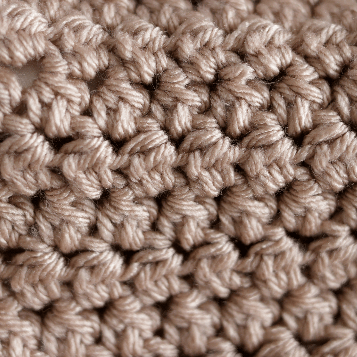 Detail of the piqué stitch used in this easy crochet baby blanket