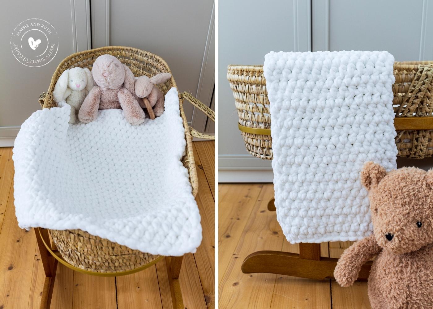 Super Chunky Crochet Baby Blanket 
