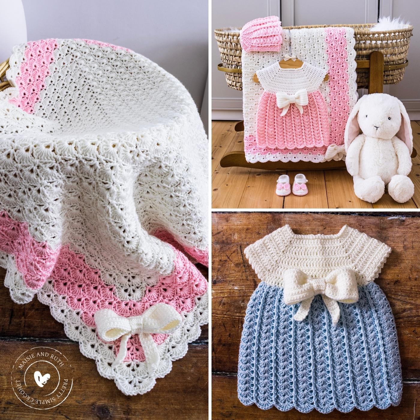 Crochet Simple 3D Bow on other baby items