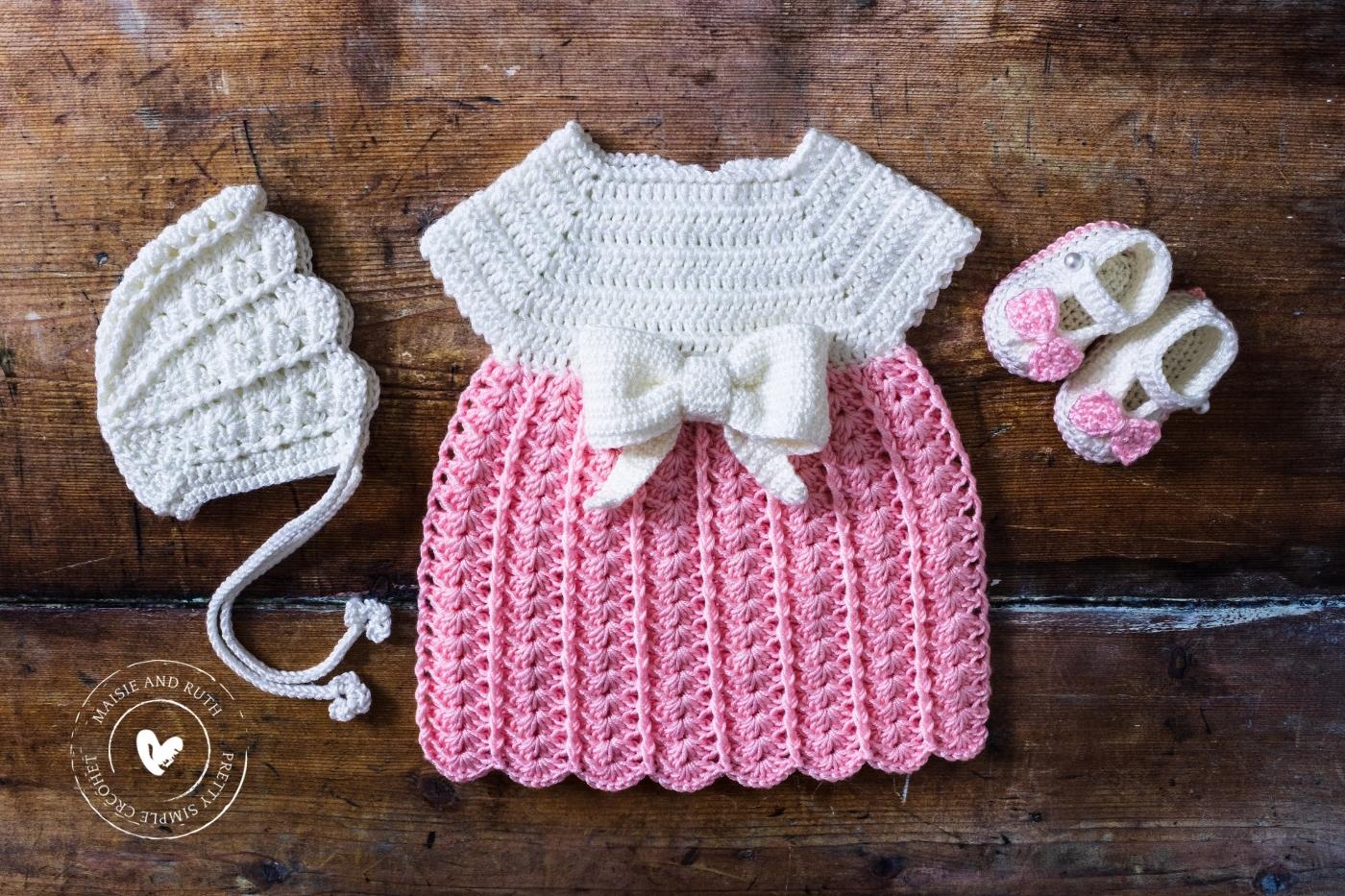 dress with hat and booties
