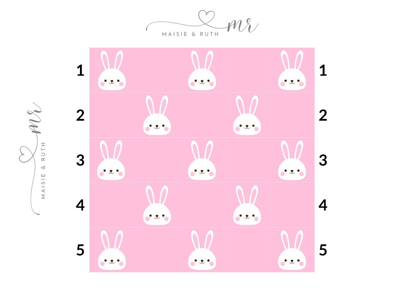 Bunny Blanket Arrangement of Squares
