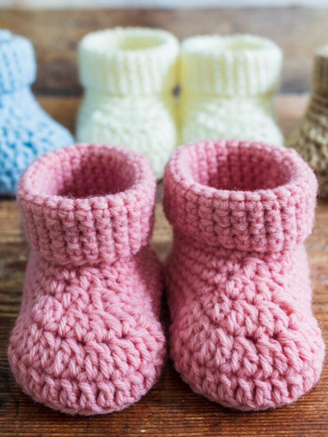 fast quick and easy crochet baby booties free pattern