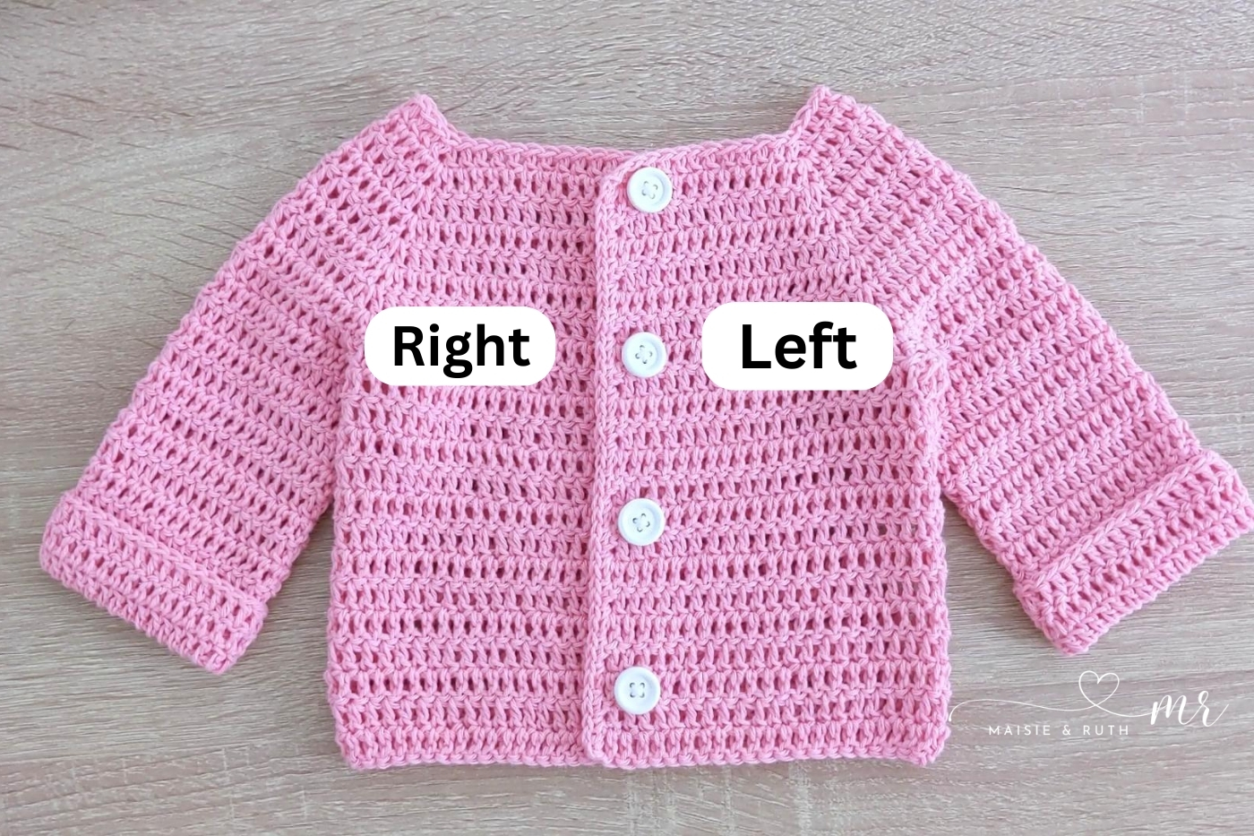 left and right of hoodie