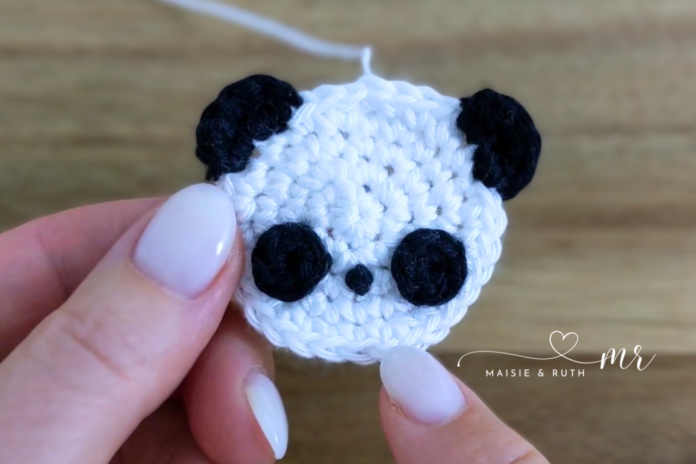 crochet panda baby hoodie