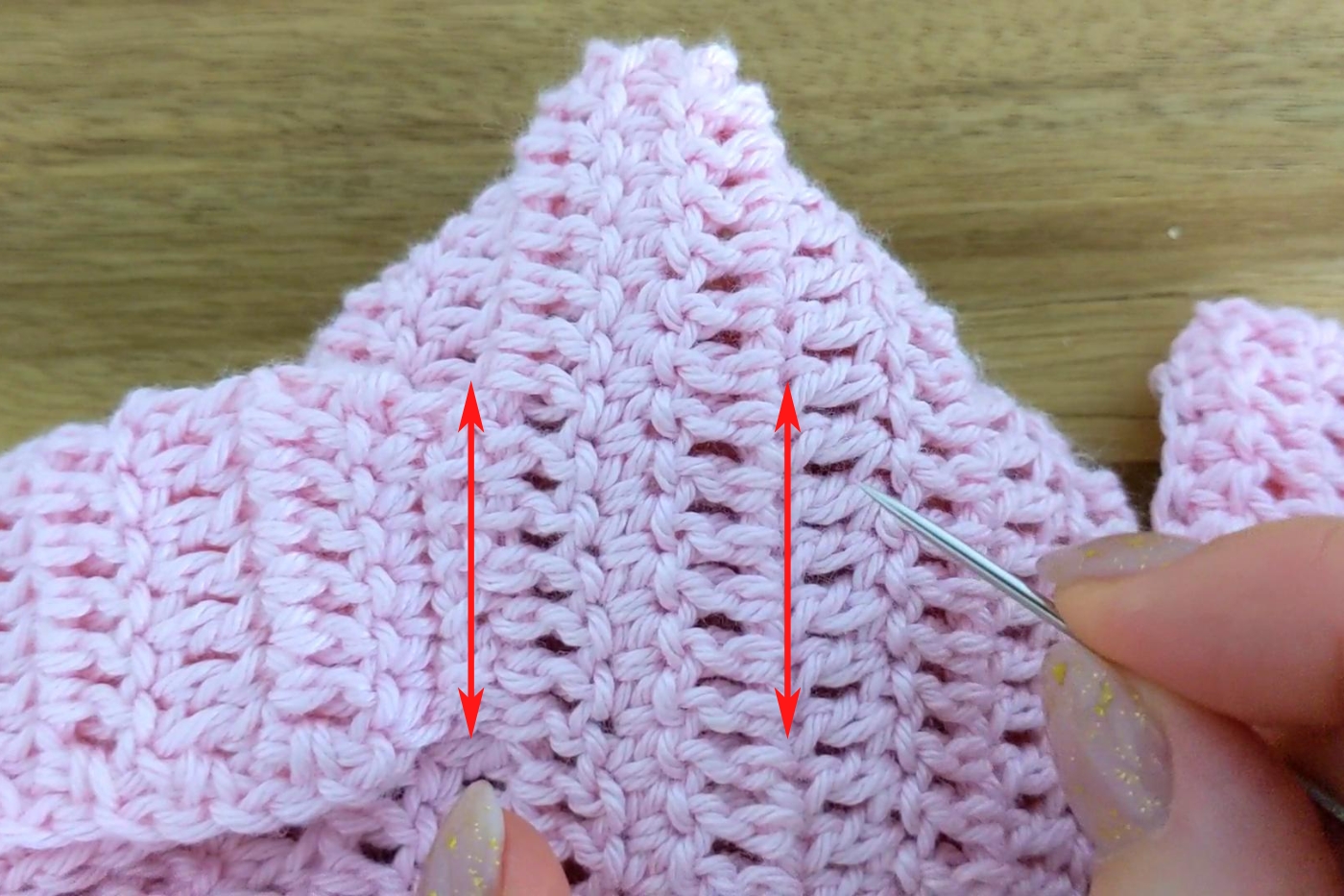 sewing on bunny ears