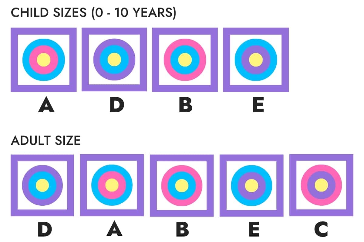 Layout of squares for bucket hat
